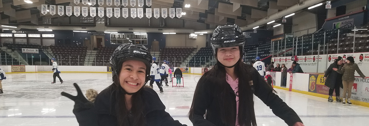 Happy Skaters on the ice